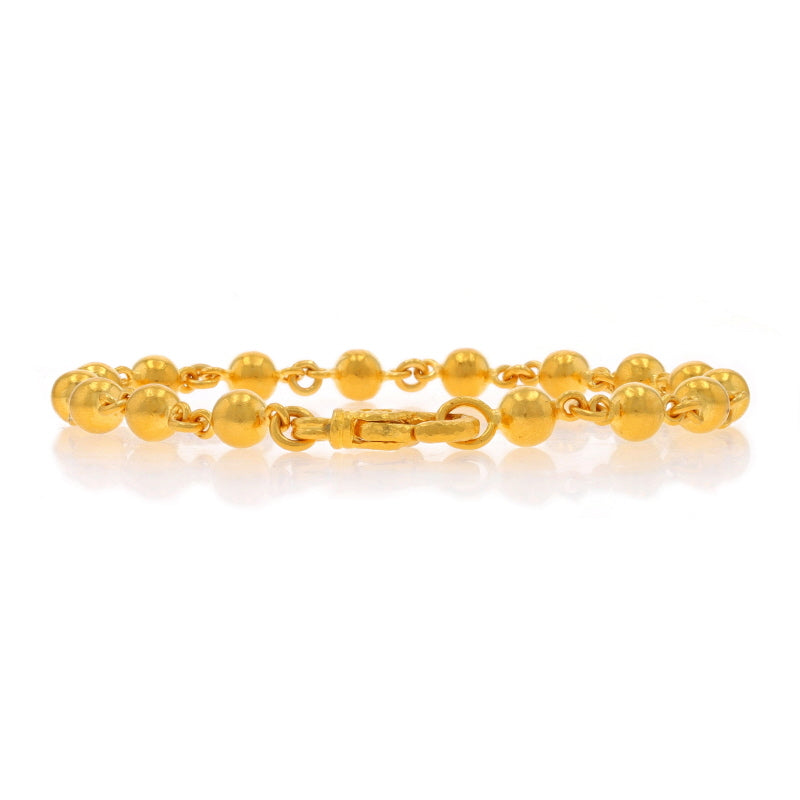 Gurhan Ruby Bead Link Bracelet Yellow Gold