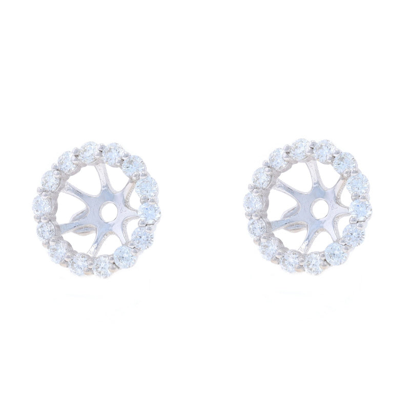 1.12ctw Diamond Earring Enhancers White Gold