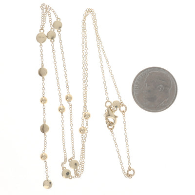 Diamond Cable Station Chain Pendant Necklace Yellow Gold