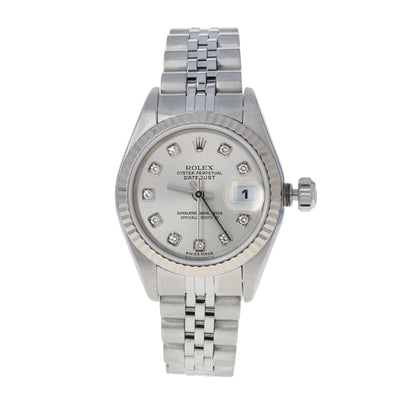 Rolex Lady-Datejust Diamond Watch Stainless & Gold Automatic 179174