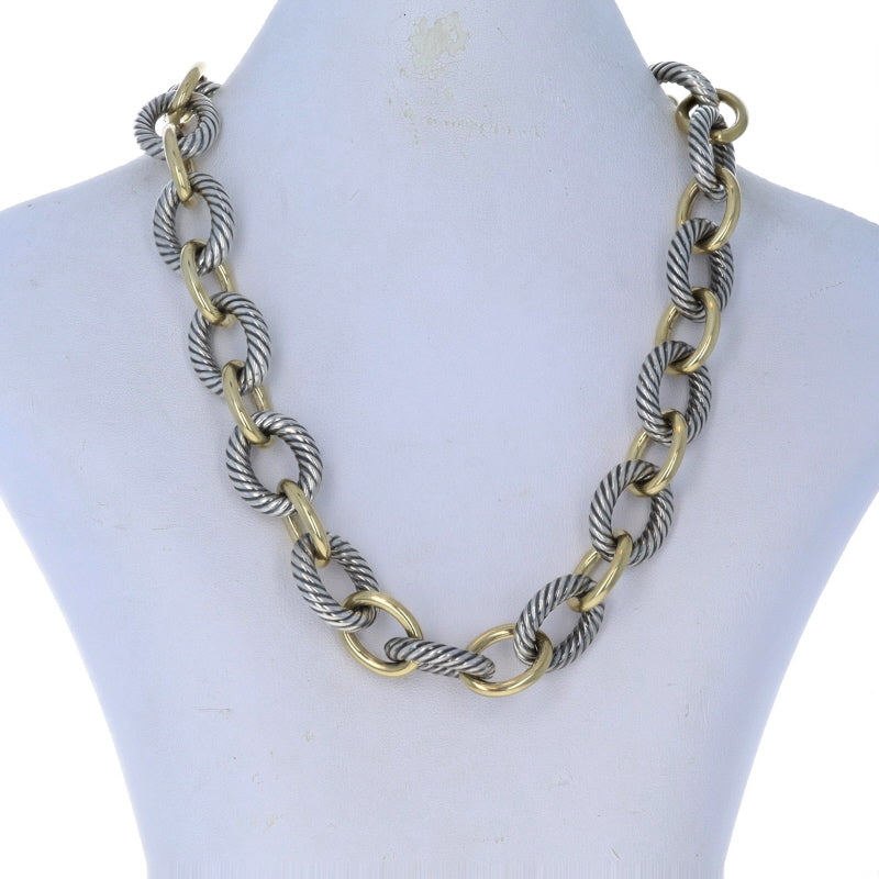 David Yurman Oval Link Chain Necklace Sterling Silver