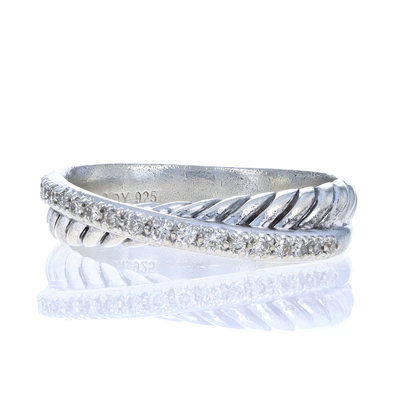 David Yurman Crossover .15ctw Diamond Band Sterling Silver