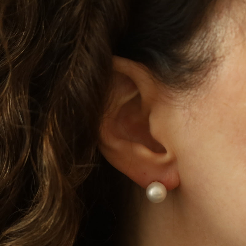 Freshwater Pearl Earrings Yellow Gold