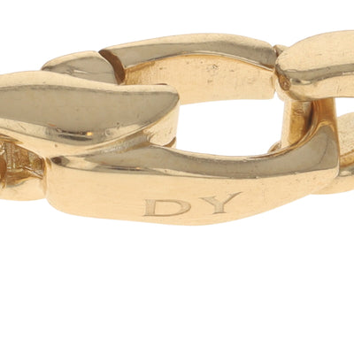 David Yurman Fluted Chain Bracelet Size L Men's Fluted Bracelet Yellow Gold