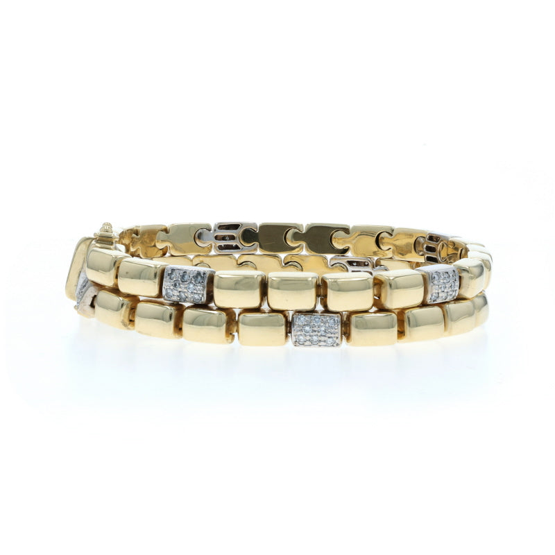 1.60ctw Diamond Bracelet Yellow Gold