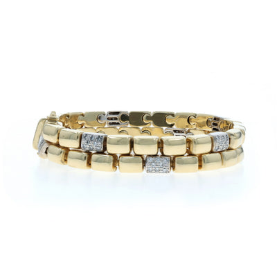 1.60ctw Diamond Bracelet Yellow Gold