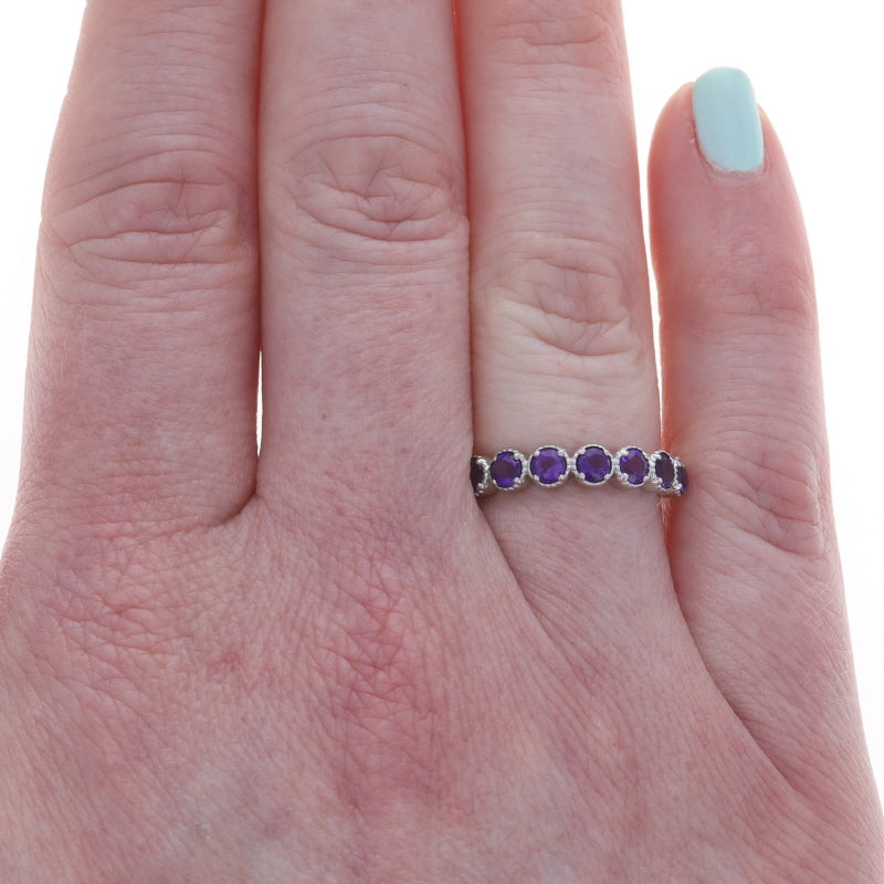 .70ctw Amethyst Band White Gold