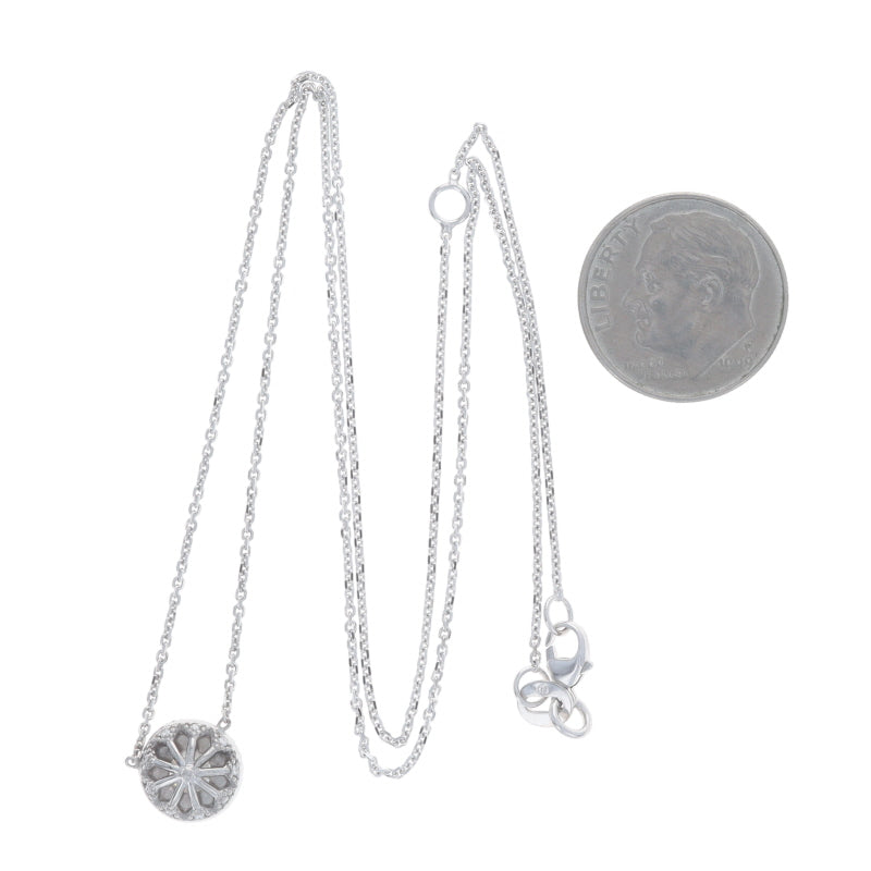 1.69ctw Diamond and Diamond Pendant Necklace White Gold