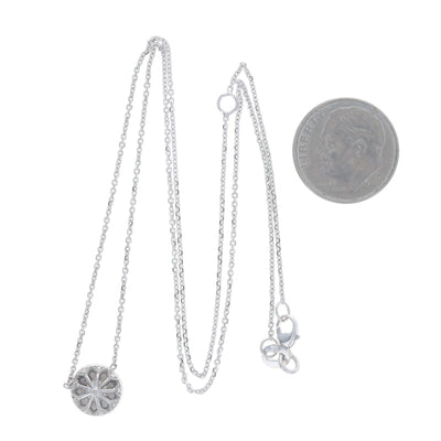 1.69ctw Diamond and Diamond Pendant Necklace White Gold