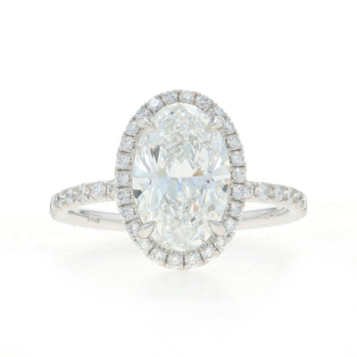 Mark Broumand 3.76ctw Diamond and Diamond Ring Platinum