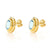 2.15ctw Aquamarine and Diamond Earrings Yellow Gold
