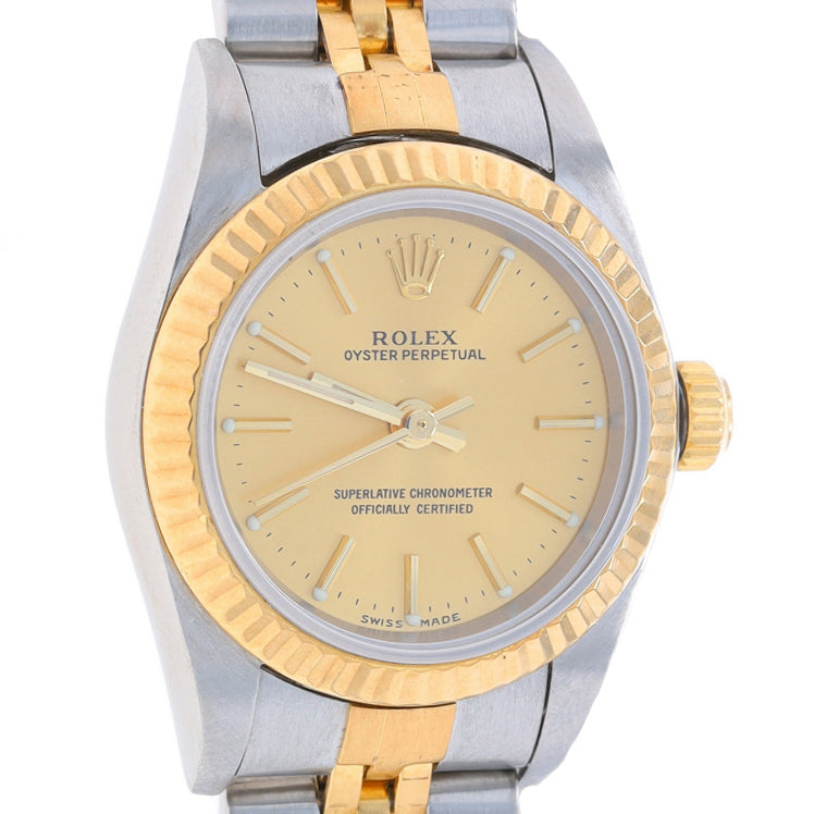 Rolex Oyster Perpetual Ladies Wristwatch 76193 Stainless Steel Automatic