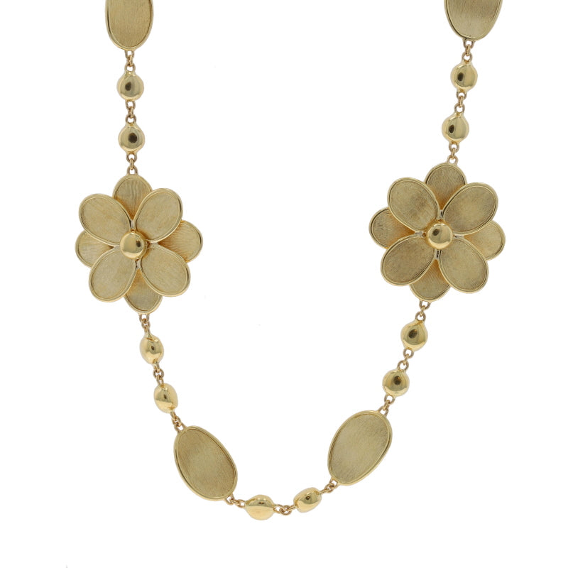 Marco Bicego Petali Beaded Cable Necklace Yellow Gold