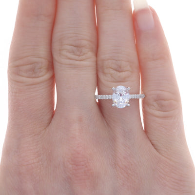 .20ctw Cubic Zirconia (placeholder) and Diamond Ring White Gold