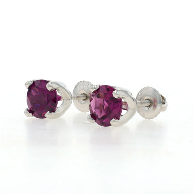 2.84ctw Rhodolite Garnet Earrings Platinum