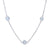 1.94ctw Diamond Diamond Cut Cable Chain Station Necklace White Gold