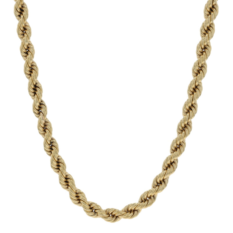 Rope Chain Necklace Yellow Gold