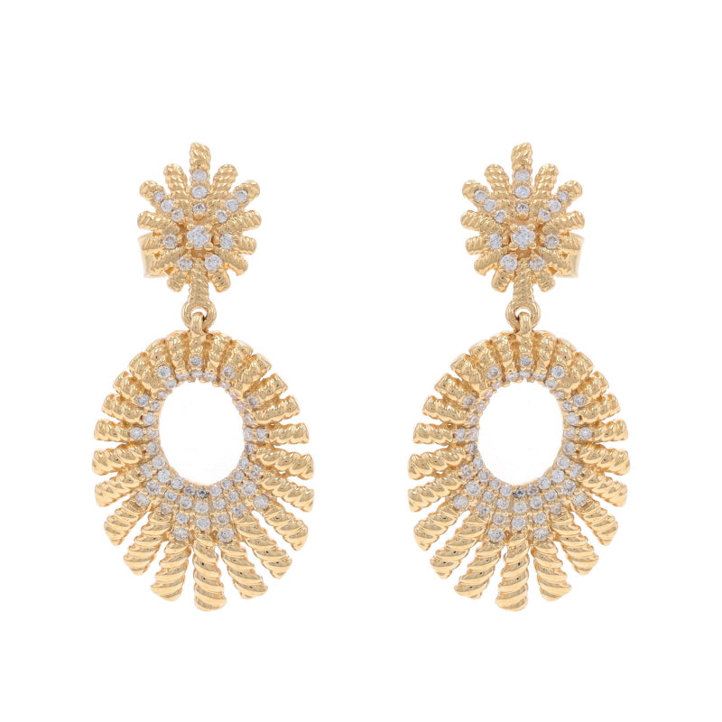 0.46ctw Diamond Earrings Yellow Gold