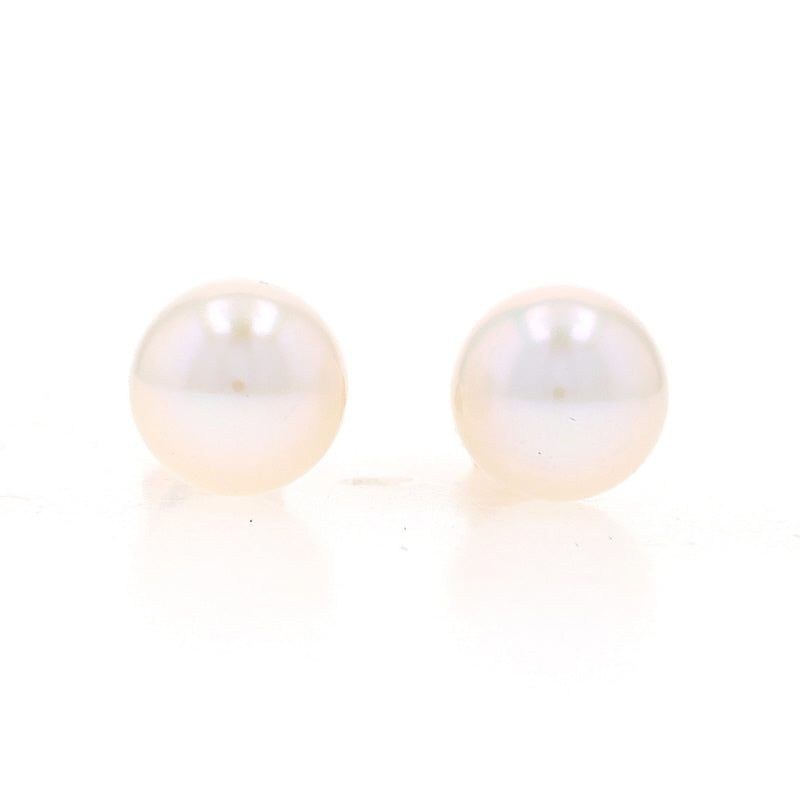 Cultured Pearl Earrings Yellow Gold