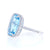 3.73ctw Blue Topaz and Diamond Ring White Gold