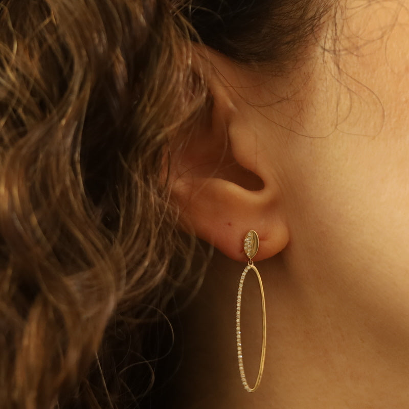 .23ctw Diamond Earrings Yellow Gold