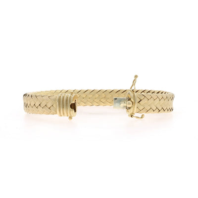 3.35 Tanzanite Woven Bracelet Yellow Gold