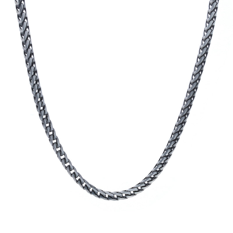 Men's Foxtail Chain Necklace Sterling Silver