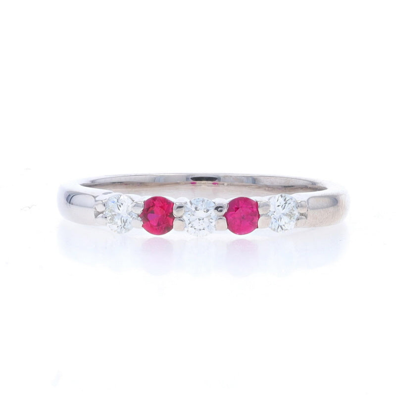.54ctw Diamond and Ruby Band White Gold