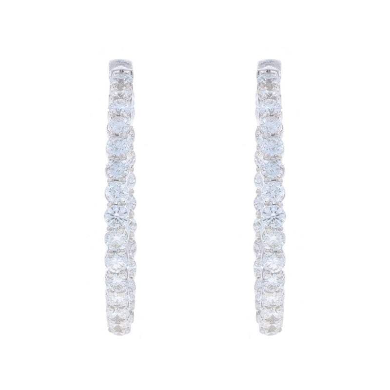 4.65ctw Diamond Earrings White Gold