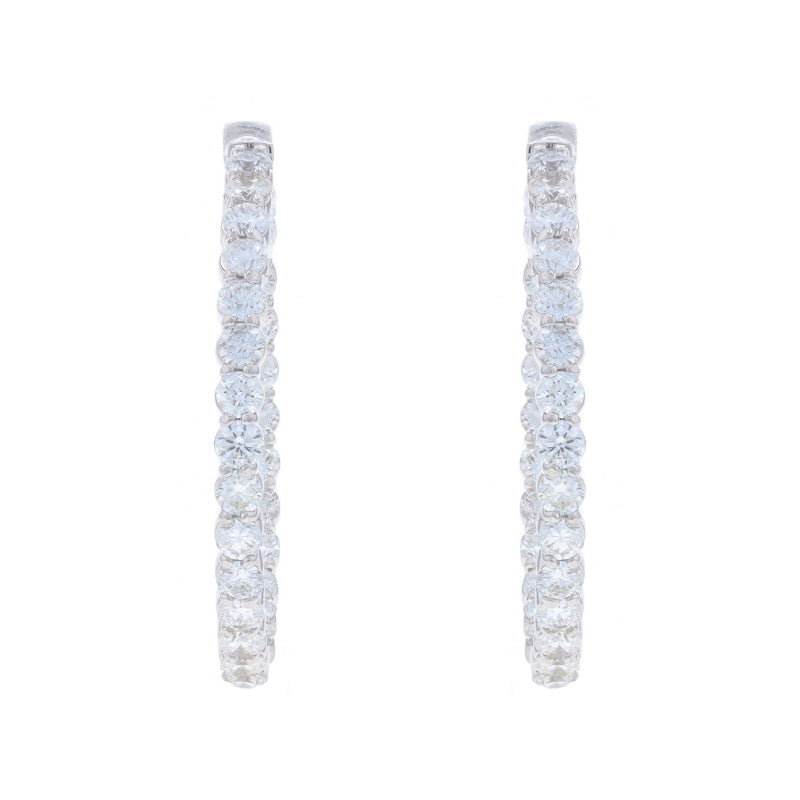 4.65ctw Diamond Earrings White Gold