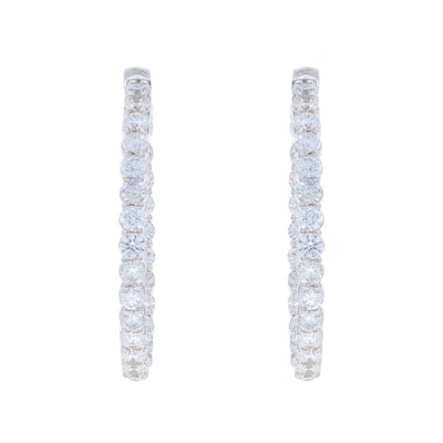 4.65ctw Diamond Earrings White Gold