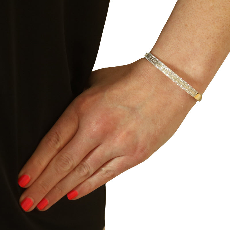 3.77ctw Diamond Bracelet Yellow Gold