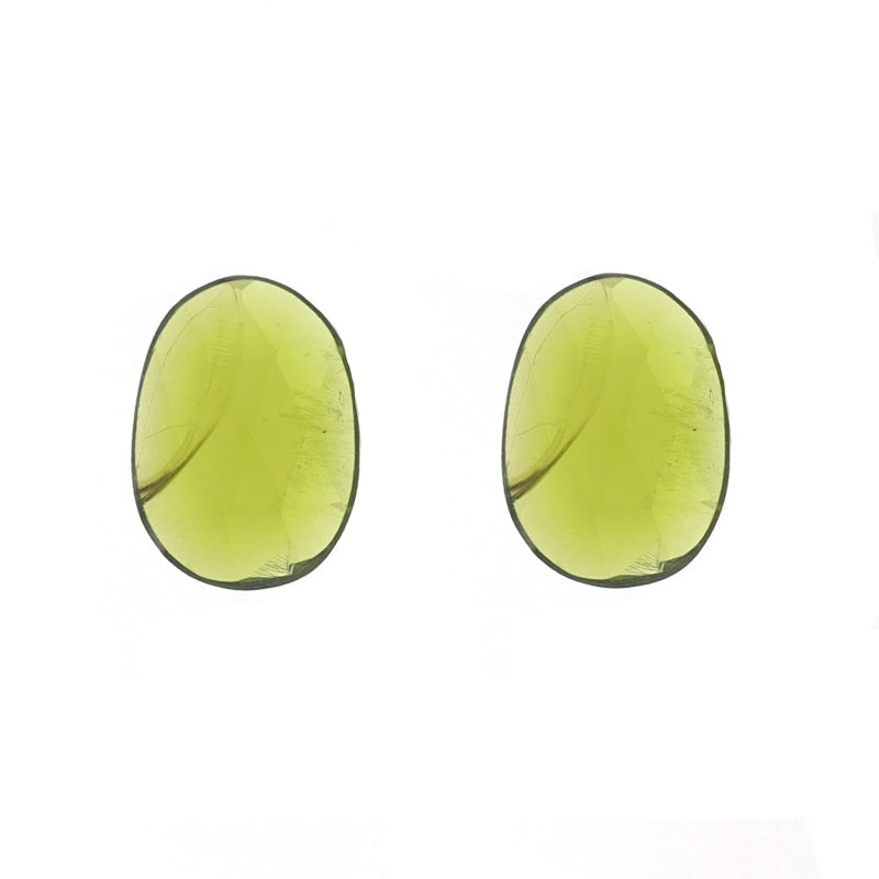 2.05ctw Set of 2 Rose Cut Cabochon Tourmalines