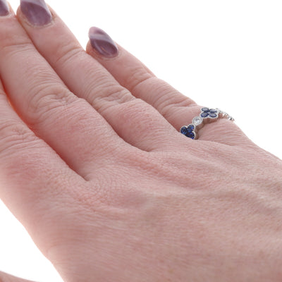 1.35ctw Sapphire Band White Gold