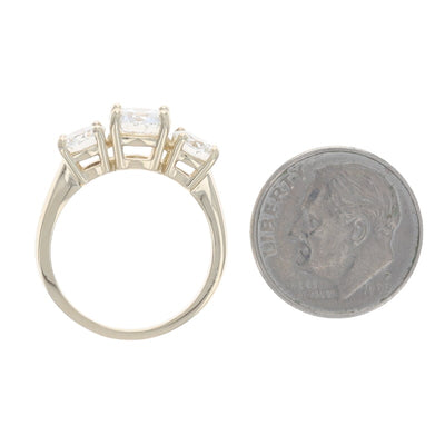 Three Stone 2.09ctw Diamond Women's Ring Yellow Gold