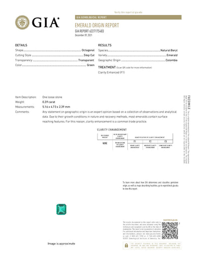 1.23ctw Emerald and Diamond Ring 900 Plat 100 Irid