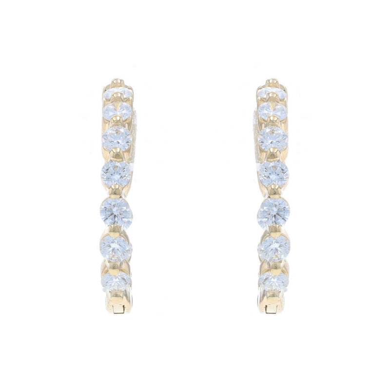 1.17ctw Diamond Earrings Yellow Gold