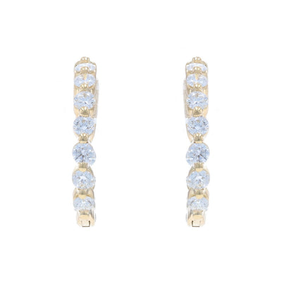 1.17ctw Diamond Earrings Yellow Gold