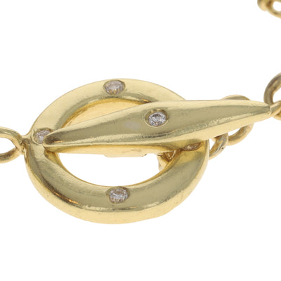 .80ctw Diamond and Cultured Pearl Bracelet Yellow Gold