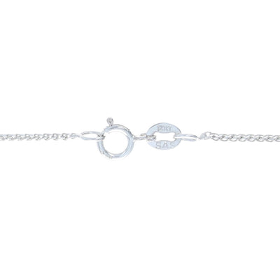 No Stone Necklace White Gold