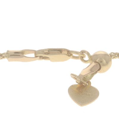 Popcorn Chain Necklace Yellow Gold
