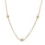 1.04ctw Diamond Diamond Cut Cable Chain Station Necklace Yellow Gold