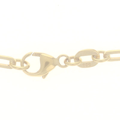 Paperclip Chain Necklace Yellow Gold