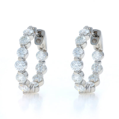 2.90ctw Diamond Earrings White Gold