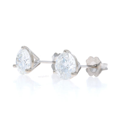 2.41ctw Diamond Earrings White Gold