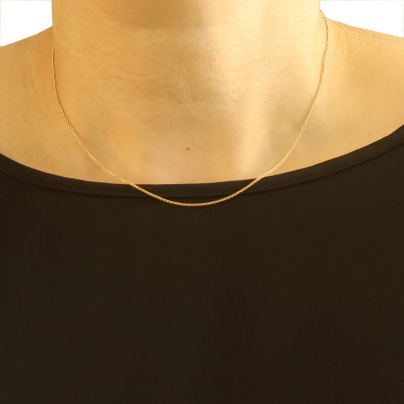 Cable Chain Necklace Yellow Gold