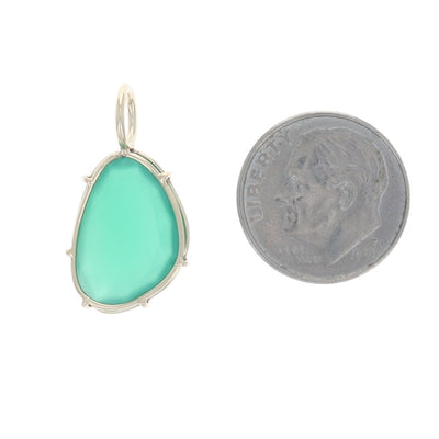 Green Lapis Lazuli Women's Pendant Yellow Gold