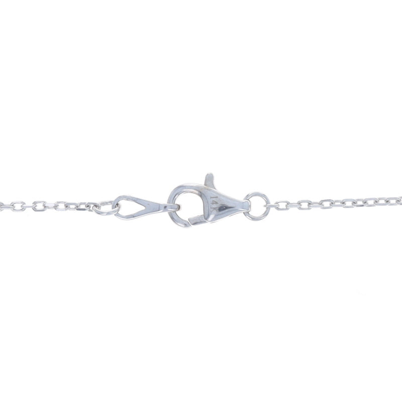 1.07ctw Diamond Diamond Cut Cable Chain Station Necklace White Gold