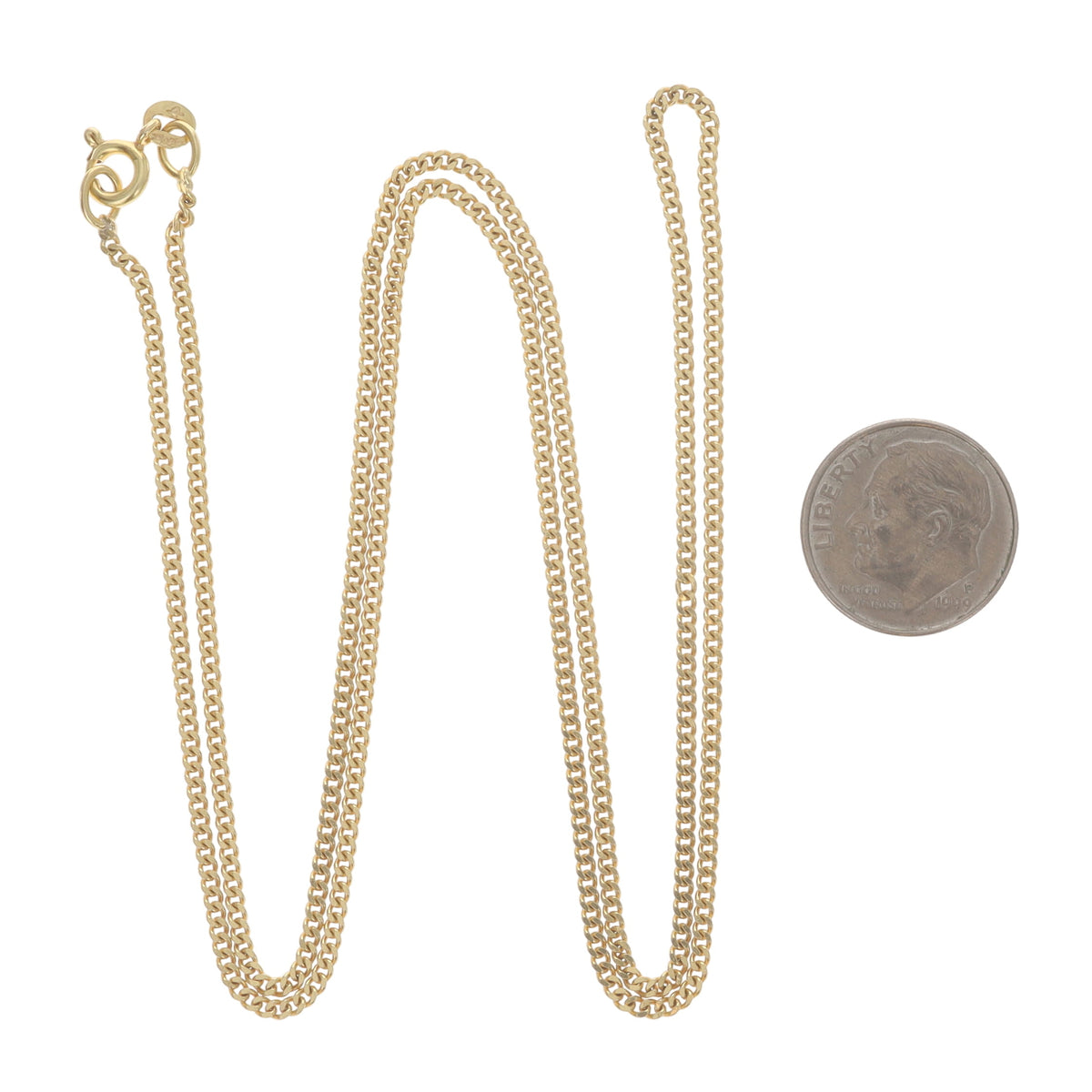 Curb Chain Necklace Yellow Gold