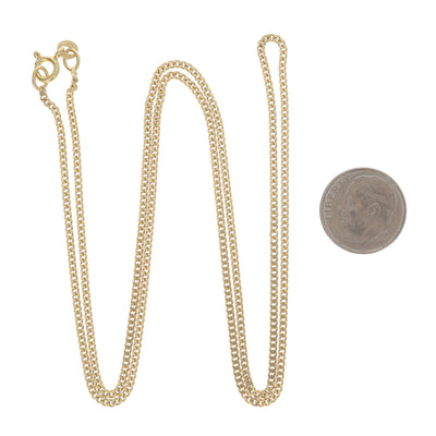 Curb Chain Necklace Yellow Gold
